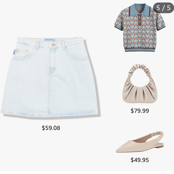 NWT CIDER Knit Collar Geometric Short Sleeve Sweater in Blue - Sz S - Picture 10 of 11